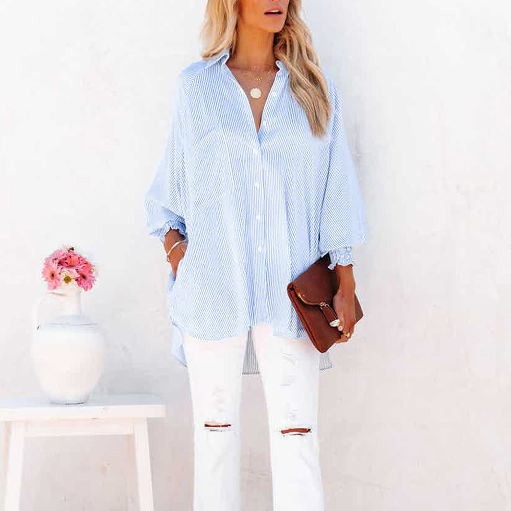 Yssa relaxed fit everyday shirt in Blue, view 2