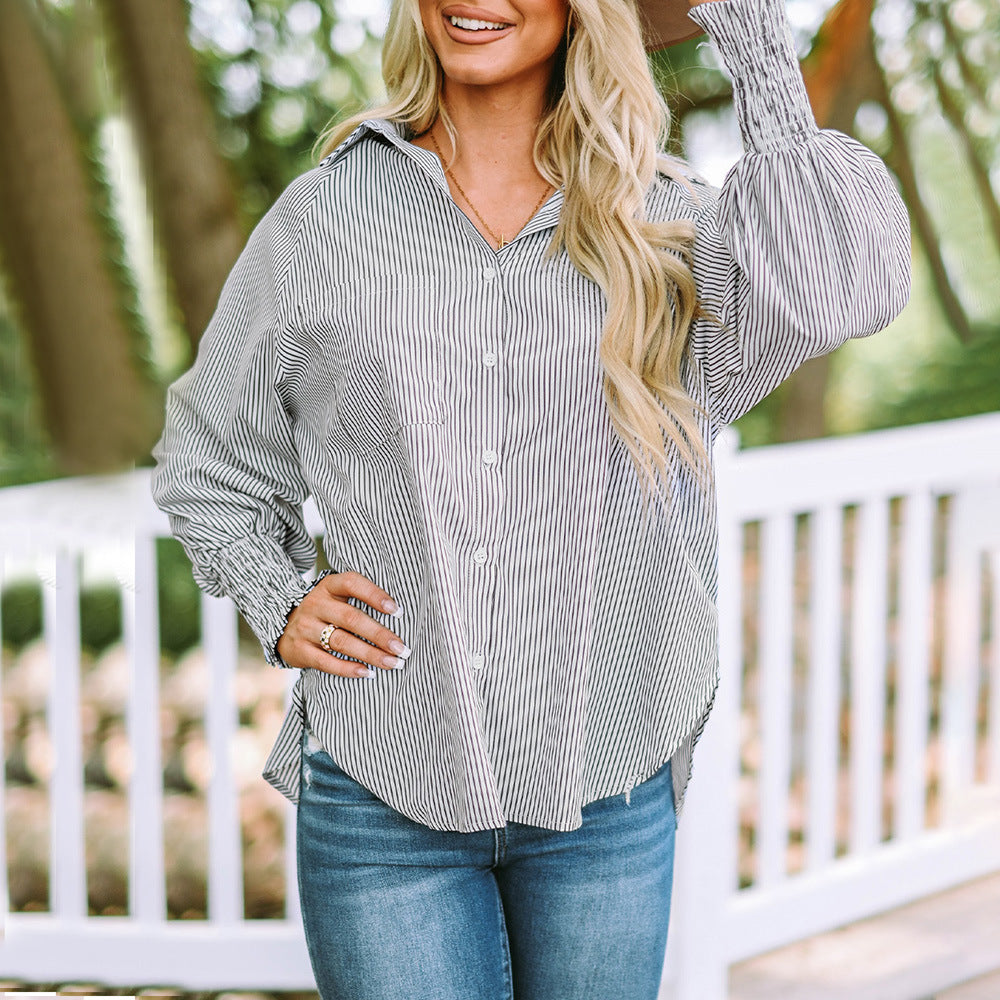 Yssa relaxed fit everyday shirt in Grey, view 3