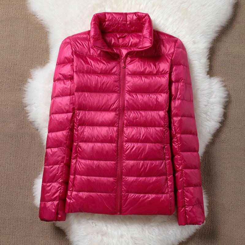 Ulla pink puffer jacket, view 2