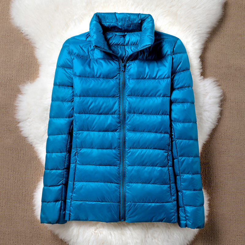 Ulla sky blue puffer jacket, view 2