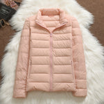 Ulla light pink puffer jacket, view 2