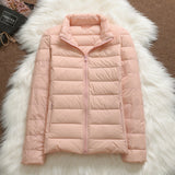Ulla light pink puffer jacket, view 2