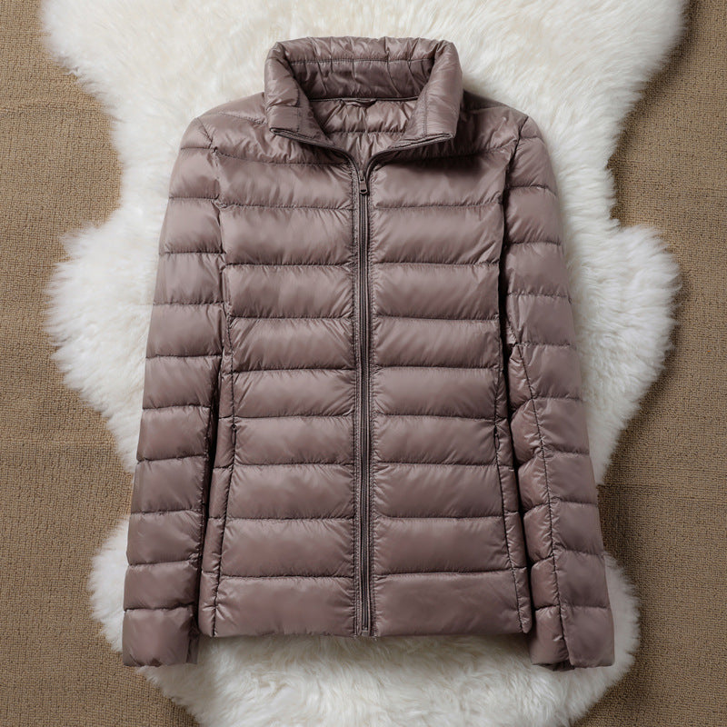 Ulla champagne puffer jacket, view 2