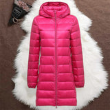 Helsa long pink puffer jacket, view 2