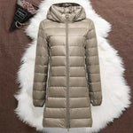 Helsa long champagne puffer jacket, view 2