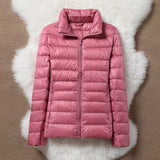 Ulla salmon puffer jacket, view 2