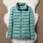 Ulla mint green puffer jacket, view 2