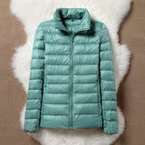Ulla mint green puffer jacket, view 2