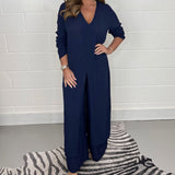 Alejandra relaxed two-piece set in Navy Blue, view 7