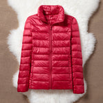 Ulla red puffer jacket, view 2