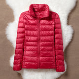 Ulla red puffer jacket, view 2