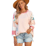 Bailey patchwork batwing top in Pink, view 4