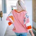 Bailey patchwork batwing top, view 3