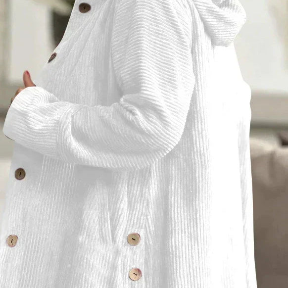 Cordelia | Corduroy Hooded Cardigan