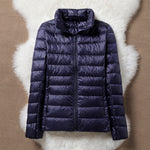 Ulla navy blue puffer jacket, view 2