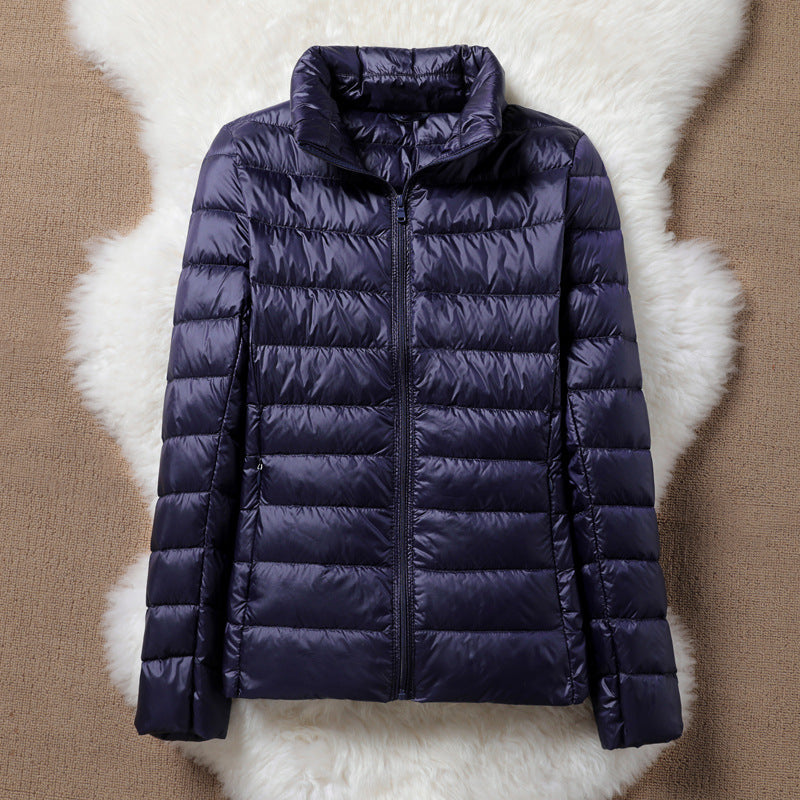 Ulla navy blue puffer jacket, view 2