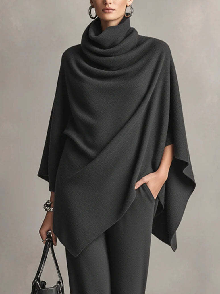 Seraphine draped top and wide-leg trouser set, view 8