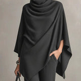 Seraphine draped top and wide-leg trouser set, view 8