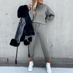 Kahlia relaxed two-piece lounge set in Grey, view 4