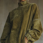 Amalia suede look dress with fringe hem, view 4