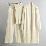 Linda three-piece cardigan, top and trouser set in White, view 6