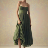 Véronique emerald green maxi dress, view 6