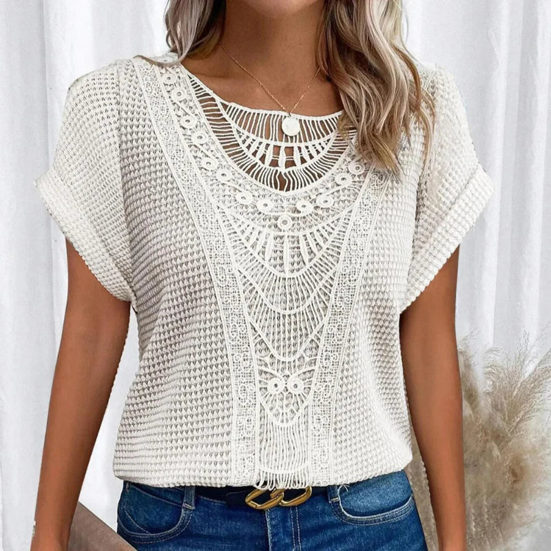 Shirley lace blouse in White, view 5