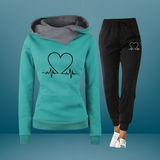 Amaya heartbeat loungewear set in Green, view 3