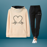 Amaya heartbeat loungewear set in Yellow, view 4