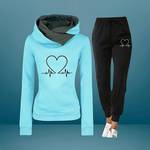 Amaya heartbeat loungewear set in Blue, view 2
