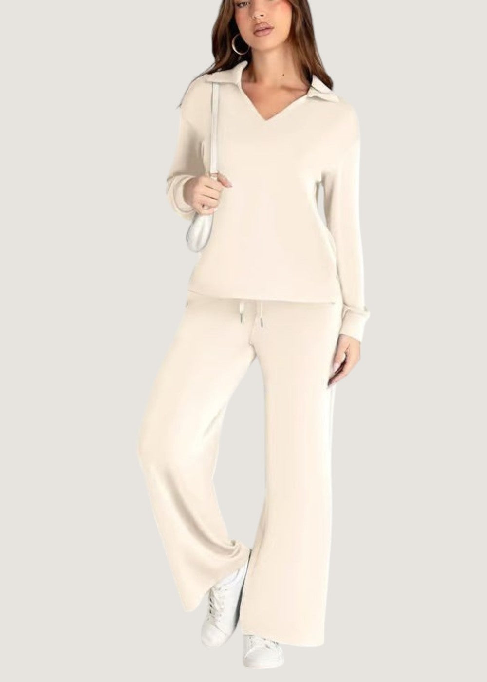Freya polo collar lounge set, view 3