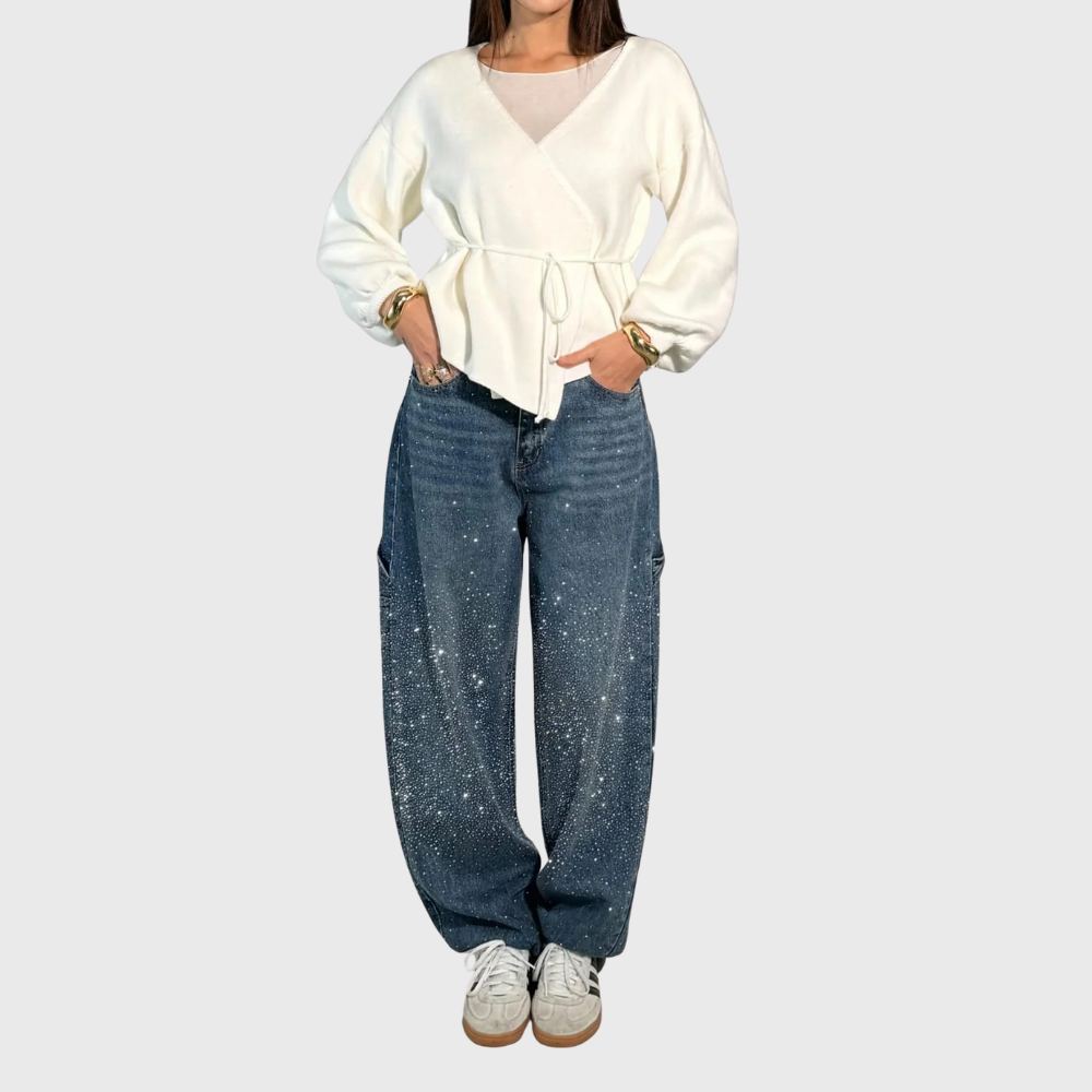 SYLVA relaxed denim jeans, front view