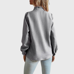Agnete striped ruffle front blouse, view 6
