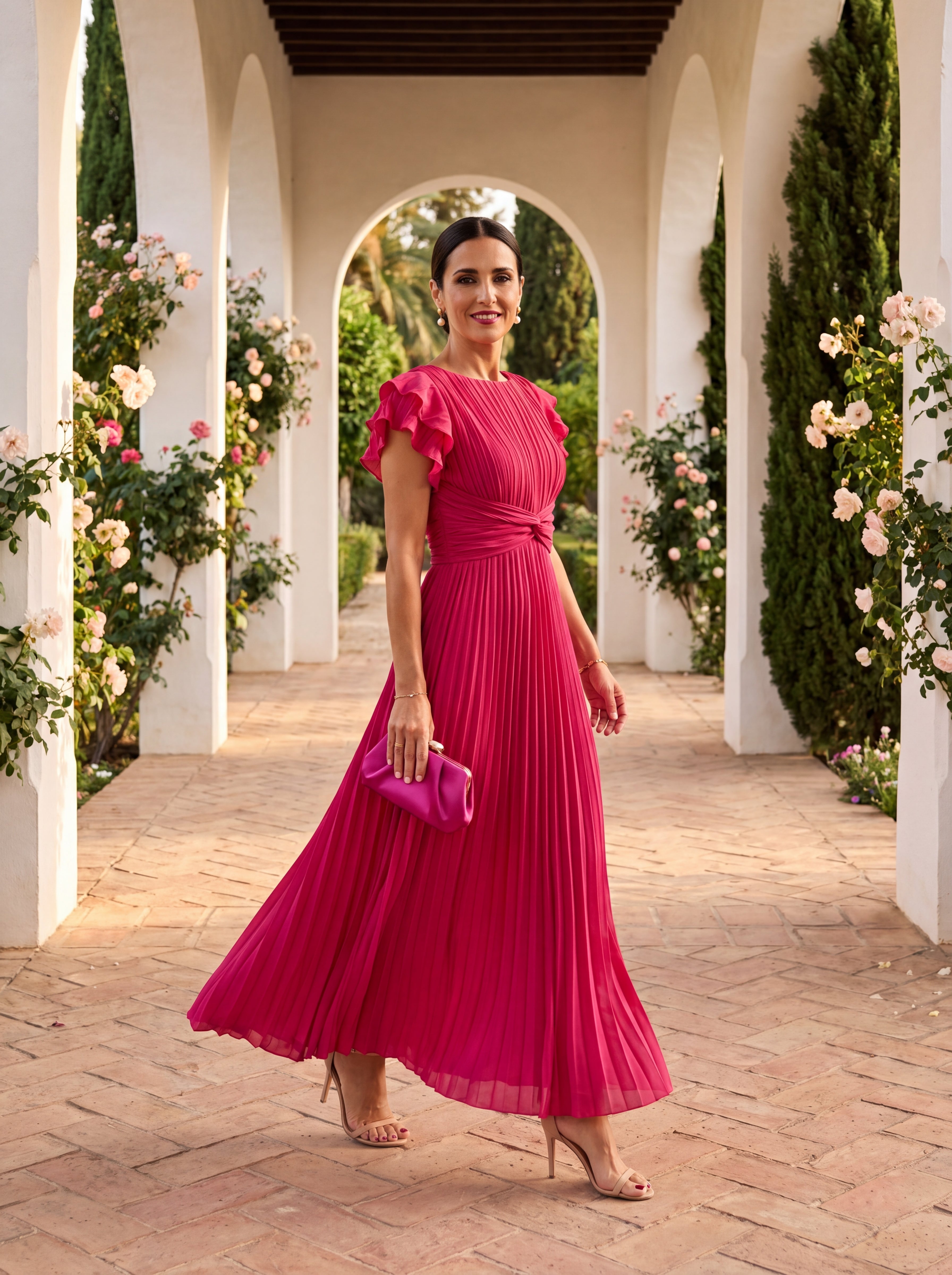 Seraphina pleated maxi dress, view 5
