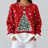 Sadie | Red Christmas Tree Jumper