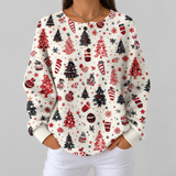 Holly | White Christmas Tree and Bauble Jumper