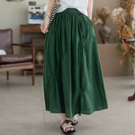 Flowy maxi skirt with pintuck detail in Green, view 4