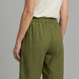 Relaxed linen button waist shorts, view 2