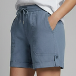Relaxed drawstring shorts with rolled cuffs, view 2