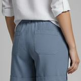 Relaxed drawstring shorts with rolled cuffs, view 3