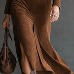 Eleanor Faux Suede Midi Dress, view 3