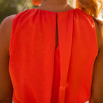 Leonie orange midi dress, view 6