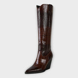 Sadie | Croc-Print Boots