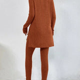 Callie ribbed knit lounge set, view 4