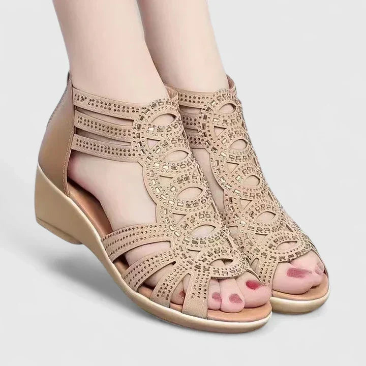 Marisen orthopaedic sandals in Gold, view 4