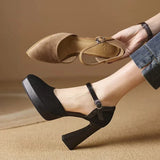 Celeste | Platform Ankle-Strap Court Shoes