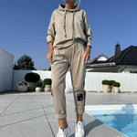 Olyra two-piece hoodie and jogger set in Khaki, view 3