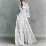 Lanna floral button maxi dress in White, view 7