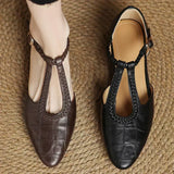Elizabeth | Braided Leather Strap Shoes
