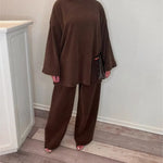 Sharon corduroy two-piece set in Brown, view 6